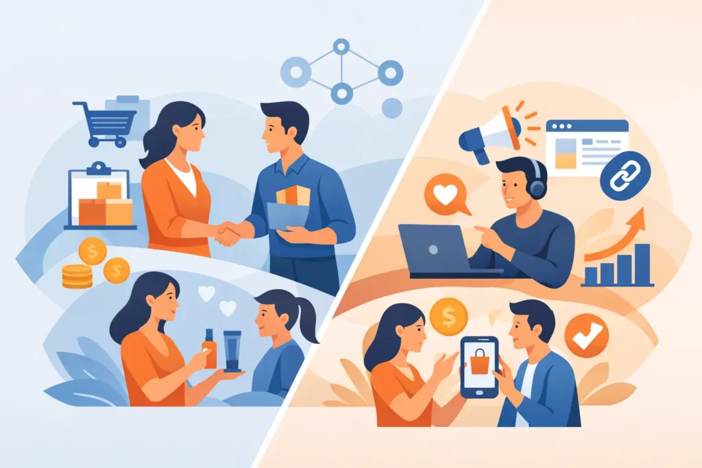 Direct Selling vs Affiliate Marketing